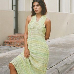 ZARA KNIT DRESS NEW GREEN